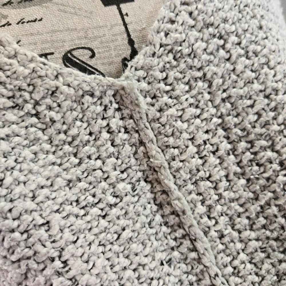 Free People Oversized Cozy Cat Chunky Pullover Knit Sweater XS Slouchy Boxy Boho - Picture 8 of 13